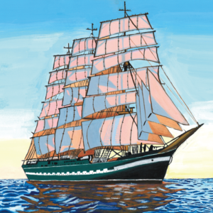 「帆船」40X47