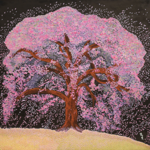 「夜桜」65X65